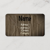 Carte de visite en carton foncé (Devant)