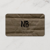 Carte de visite en carton foncé (Dos)