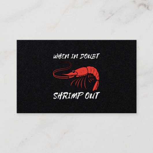 Carte De Visite En cas de doute, crevettes (Devant)