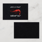 Carte De Visite En cas de doute, crevettes (Devant / Derrière)