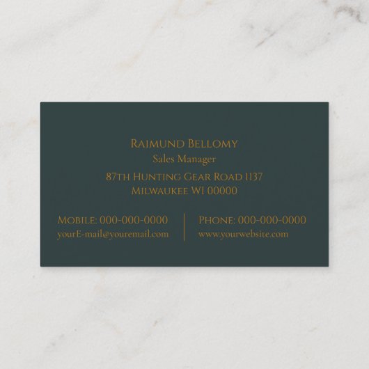 Carte de visite en chef (Dos)