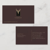Carte de visite en chef Gold Deer (Devant / Derrière)