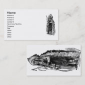 Carte de visite en chef indien (Devant / Derrière)