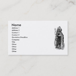 Carte de visite en chef indien