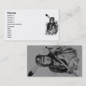 Carte de visite en chef indien (Devant / Derrière)