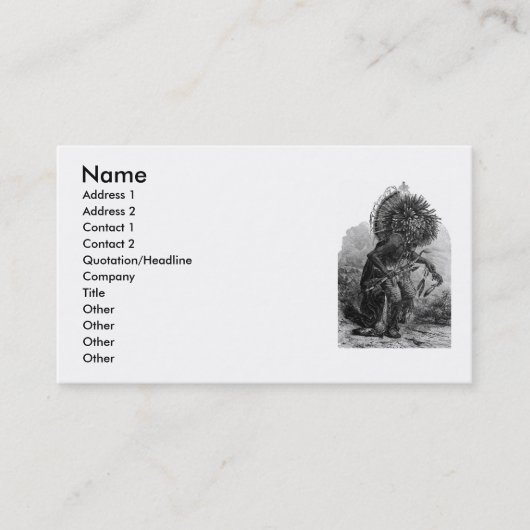 Carte de visite en chef indien (Devant)