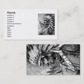 Carte de visite en chef indien américain (Devant / Derrière)