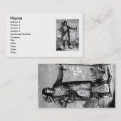 Carte de visite en chef indien américain (Devant / Derrière)
