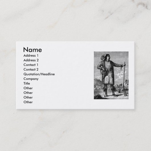 Carte de visite en chef indien américain (Devant)