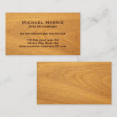 carte de visite en chêne tendu (Devant / Derrière)