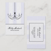 Carte de visite en cristal de lustre (Devant / Derrière)