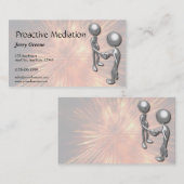 Carte de visite en cristal de poignée de main de (Devant / Derrière)