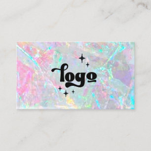 CARTE DE VISITE en cristal irisé FAUX
