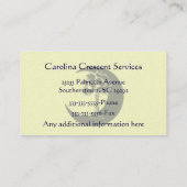 Carte de visite en croissant de logo de Palmetto (Dos)