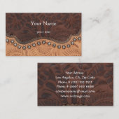 Carte de visite en cuir à outils (Devant / Derrière)