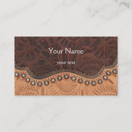 Carte de visite en cuir à outils (Devant)