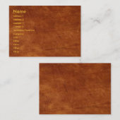Carte de visite en cuir Brown (Devant / Derrière)