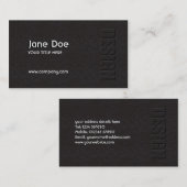 Carte de visite en cuir de conception (Devant / Derrière)