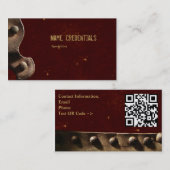 Carte de visite en cuir de détail (Devant / Derrière)