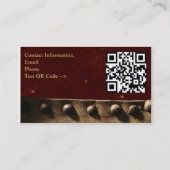 Carte de visite en cuir de détail (Dos)