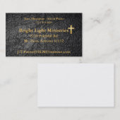 Carte de visite en cuir de peau de bible (Devant / Derrière)