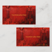 Carte de visite en cuir désorganisé (Devant / Derrière)