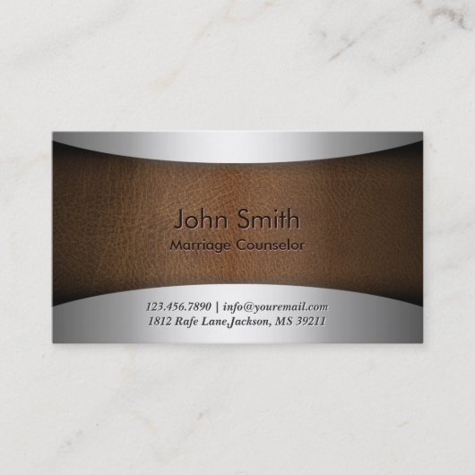 Carte de visite en cuir moderne de thérapie de (Devant)