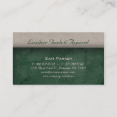 Carte de visite en cuir 'n Suede Green (Dos)