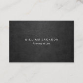 Carte de visite en cuir noir (Devant)