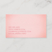 Carte de visite en cuir rose Faux (Dos)