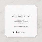 carte de visite en cuir rustique fait maison (Dos)