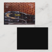 Carte de visite en cuir serpent (Devant / Derrière)