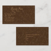 Carte de visite en cuir simple (Devant / Derrière)