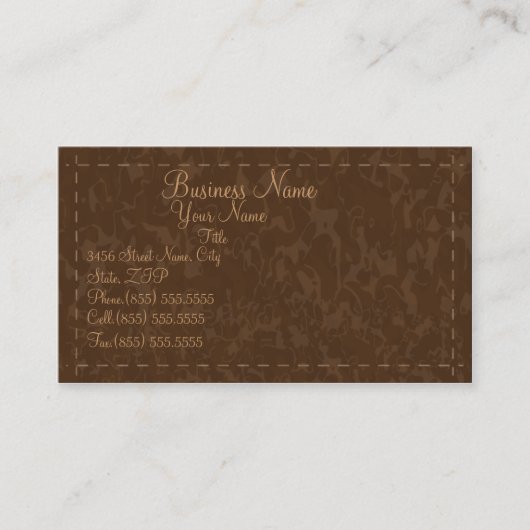 Carte de visite en cuir simple (Devant)