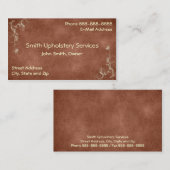 Carte de visite en cuir Upholstery (Devant / Derrière)