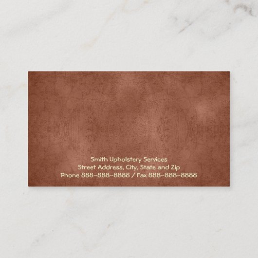 Carte de visite en cuir Upholstery (Dos)