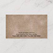 Carte de visite en cuir Upholstery (Dos)