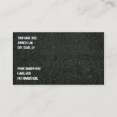 Carte de visite en cuir usiné par noir (Dos)