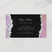 carte de visite en cuir violet brillant (Dos)