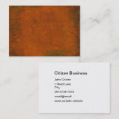 carte de visite en cuivre texturé (Devant / Derrière)