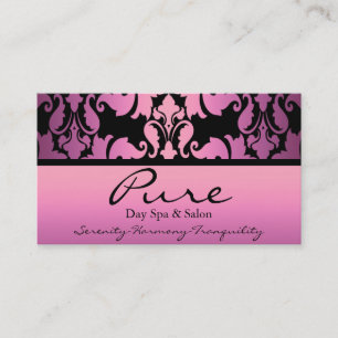 Carte de visite en damas rose
