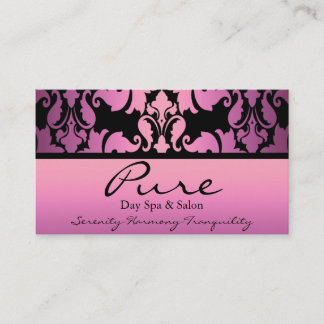 Carte de visite en damas rose