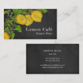 carte de visite en damier de citrons organiques ru (Devant / Derrière)