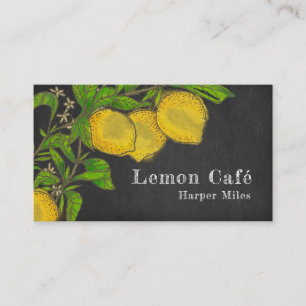 carte de visite en damier de citrons organiques ru