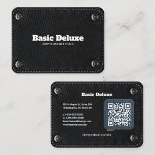 Carte de visite en denim rustique Jean foncé
