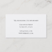 Carte de visite en dentelle bleue (Dos)