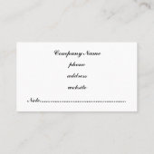 Carte de visite en dentelle noire (Dos)