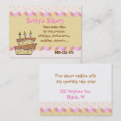 Carte de visite en désarroi de boulangerie de (Devant / Derrière)