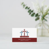 Carte De Visite En Dieu, Nous Faisons Confiance, Crucifix, Christi (Debout devant)