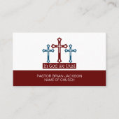 Carte De Visite En Dieu, Nous Faisons Confiance, Crucifix, Christi (Devant)